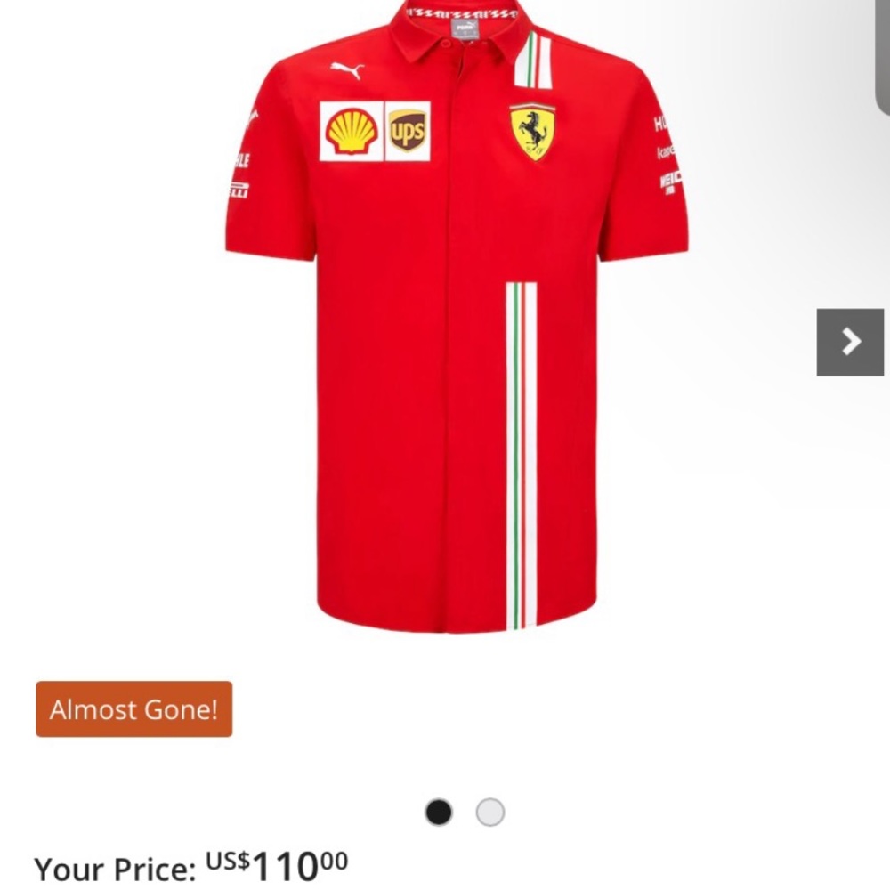 Mens Medium Scuderia Ferrari 20/21 Team Shirt